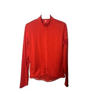 Rapha Men's Long Sleeve Red Long Sleeve Wool Blend Zip Up Jersey Sweater Size XL